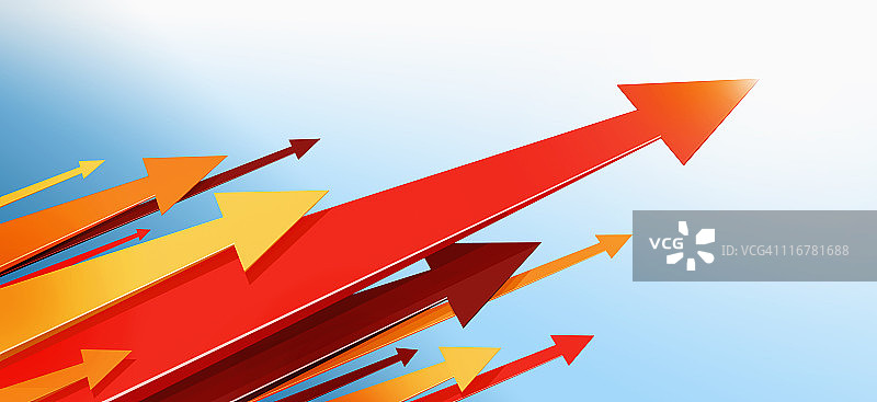 一大群向上指的箭头图片素材