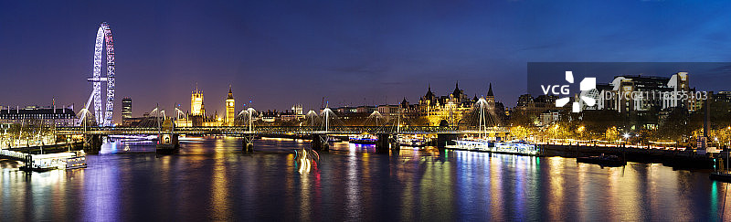 伦敦威斯敏斯特暮光景色图片素材