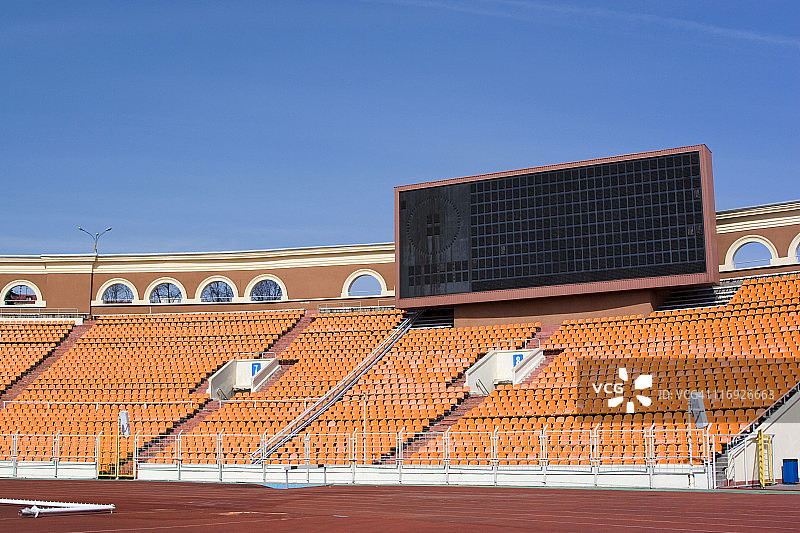 运动区域：体育场上的信息板图片素材