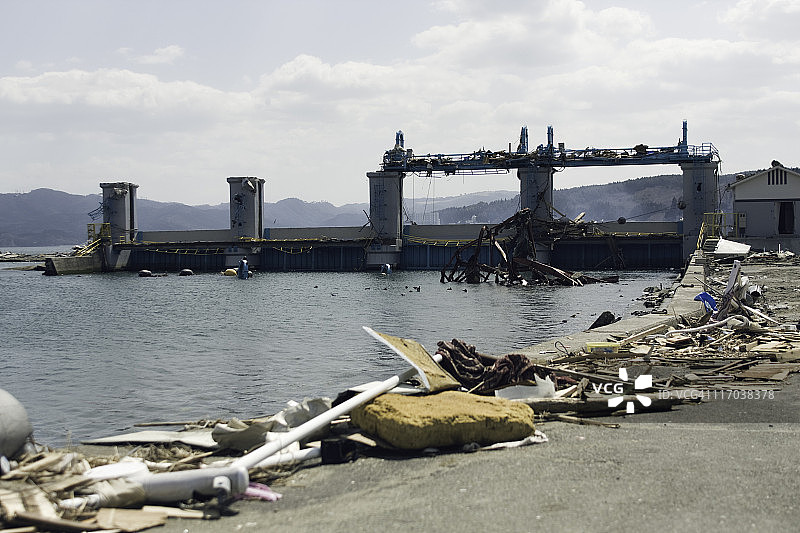 日本地震和海啸，3月11日图片素材