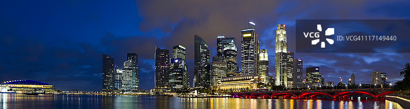新加坡黄昏全景图片素材