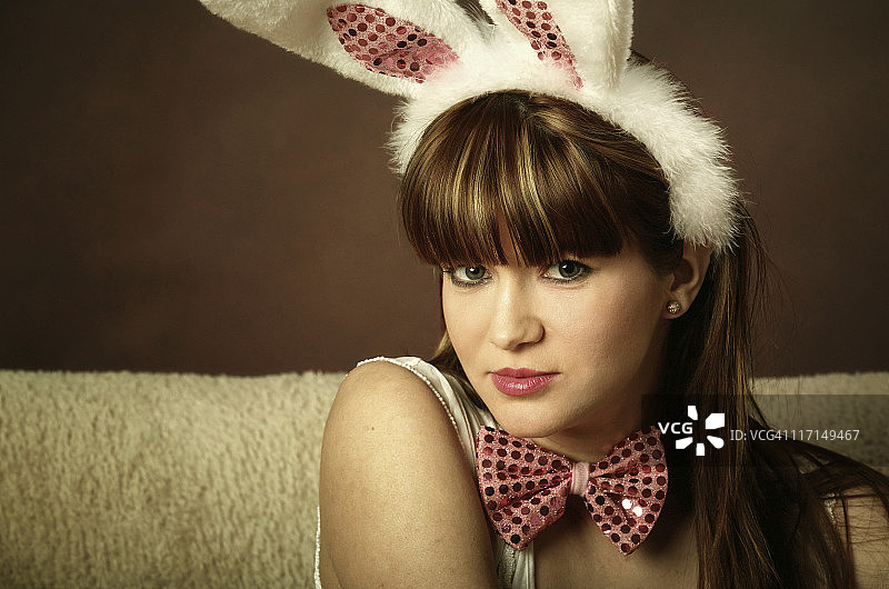 复活节兔女郎图片素材