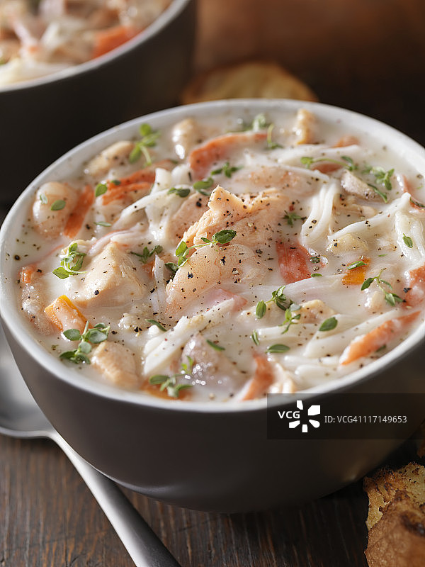 海鲜杂烩浓汤图片素材