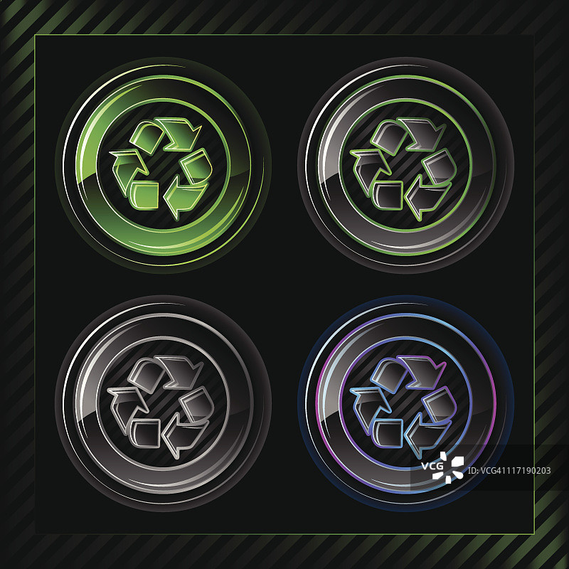 Glowlucent系列：回收标志图片素材