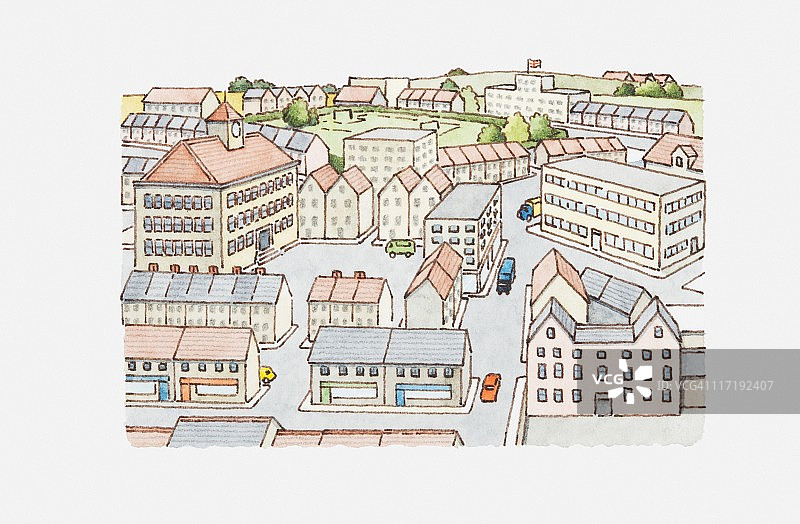 市中心插画图片素材
