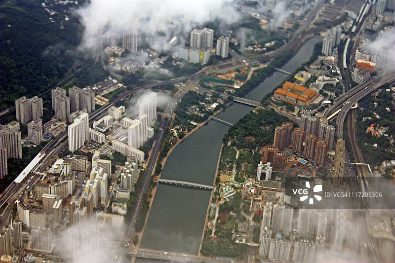 飞越沙田和城门河图片素材