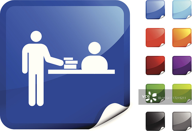 图书馆前台免版税矢量艺术图片素材