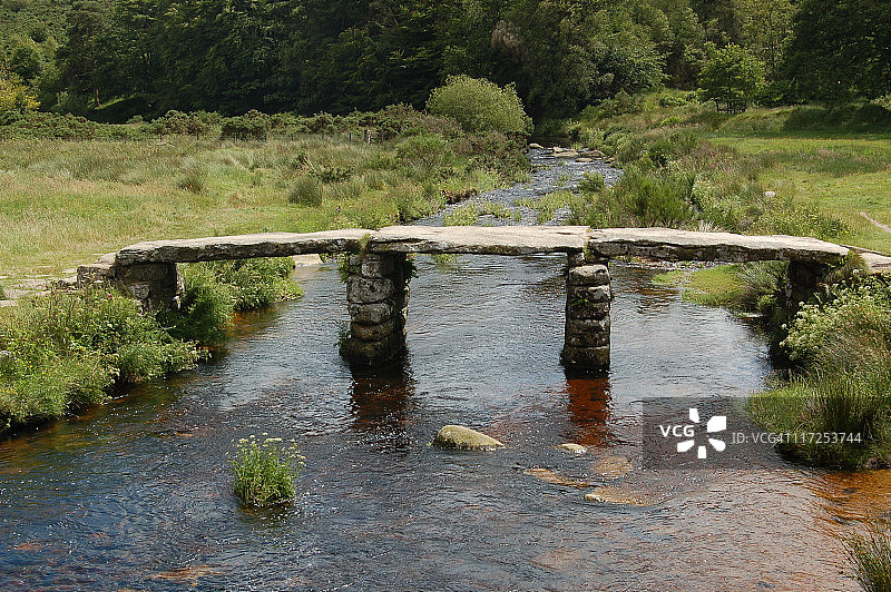 克拉珀桥，达特穆尔，英格兰图片素材