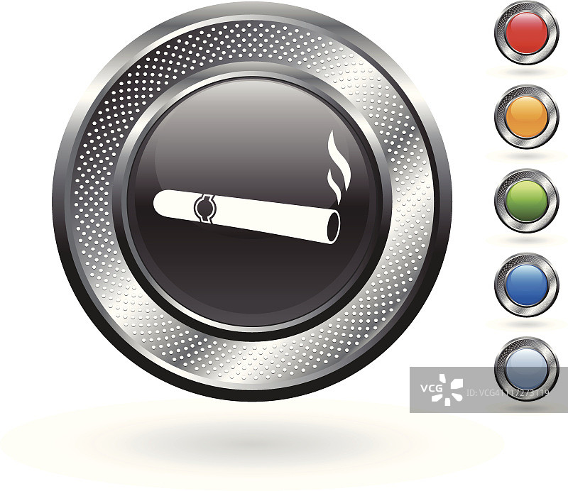 金属按钮上的免版税雪茄矢量艺术图片素材