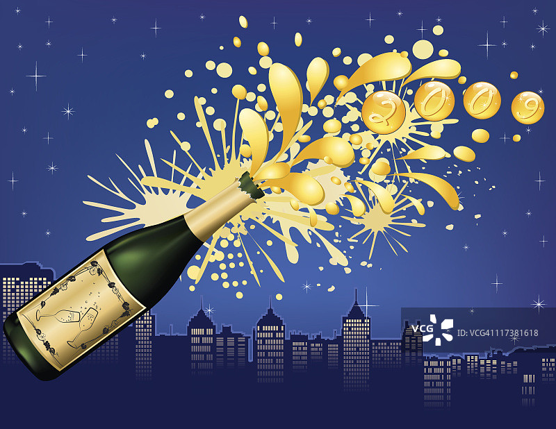 城市新年图片素材