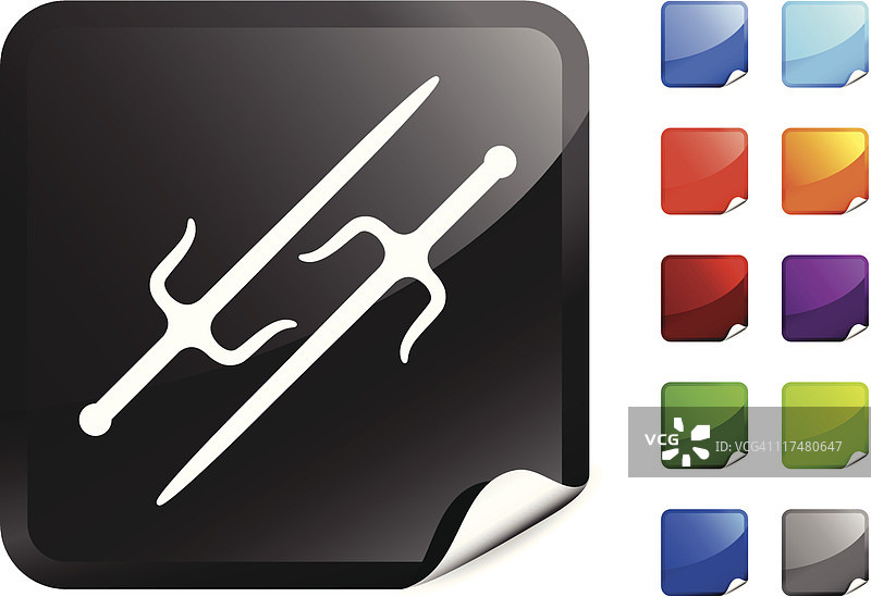 传统忍者刀免版税矢量图图片素材