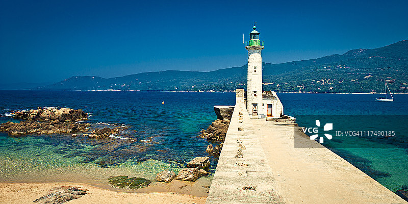 科西嘉普罗普里亚诺灯塔图片素材