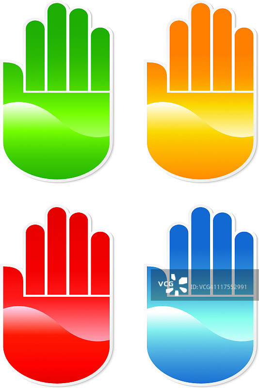 手部矢量图标合集图片素材