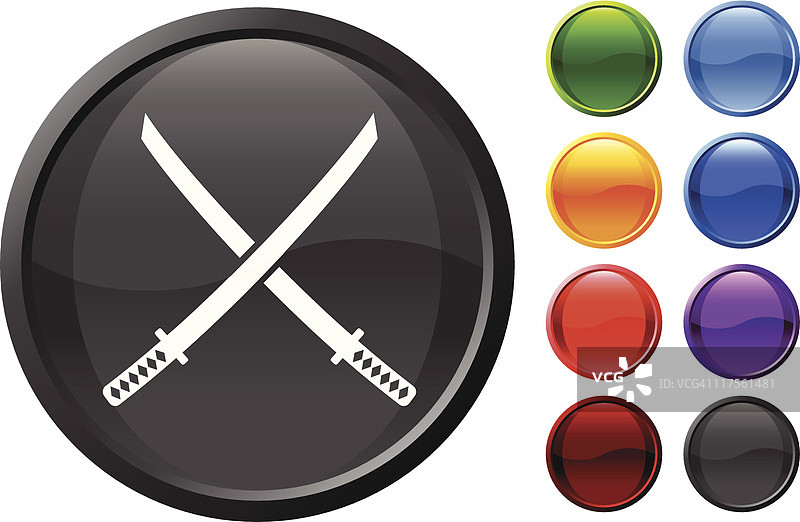 日本武士刀免版税矢量图图片素材