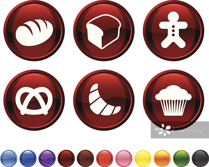 面包种类免版税矢量图标合集图片素材