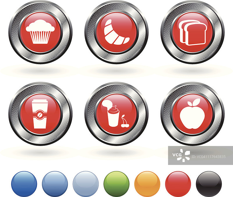 快速早餐免版税矢量图标集图片素材