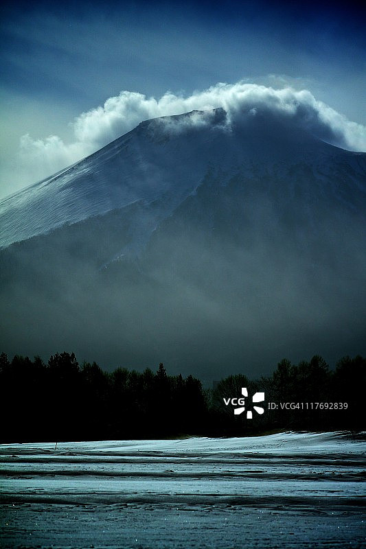 树木和群山图片素材
