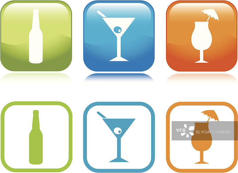 酒精饮品图标图片素材