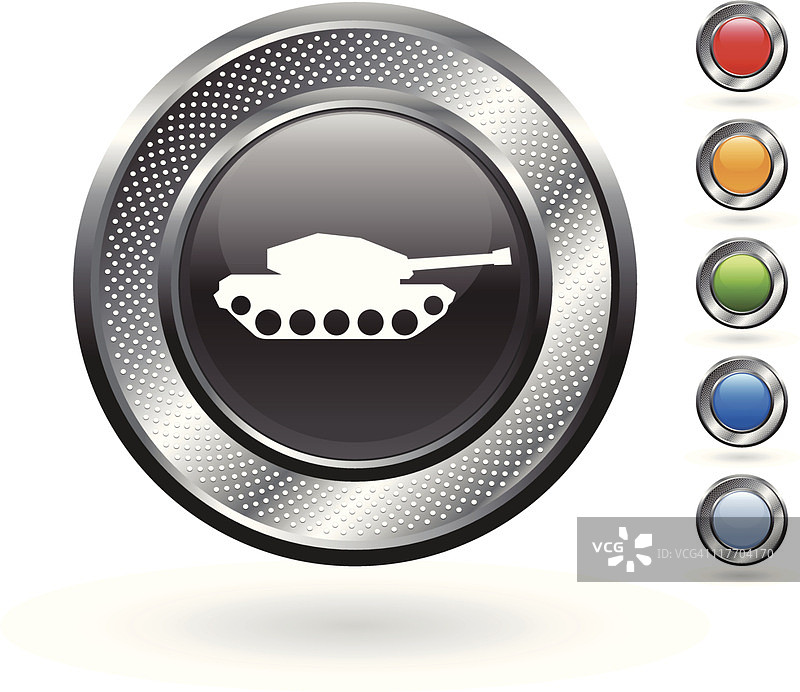 金属按钮上的油罐免版税矢量图图片素材