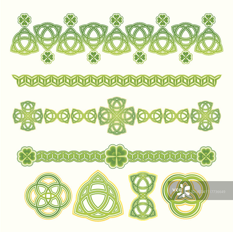 圣帕特里克节设计元素（彩色）图片素材