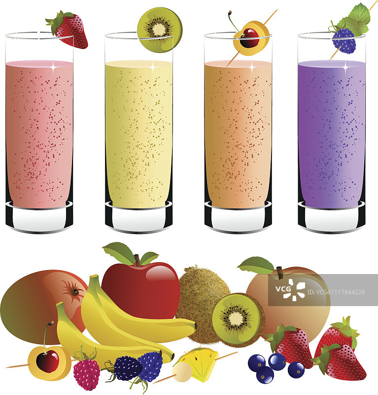 水果冰沙制作图片素材