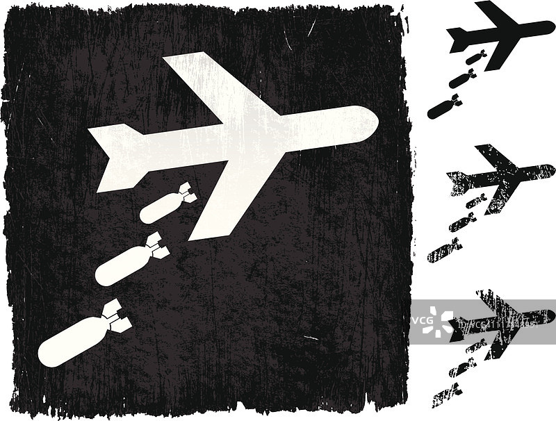 免版税矢量背景上的轰炸机图片素材