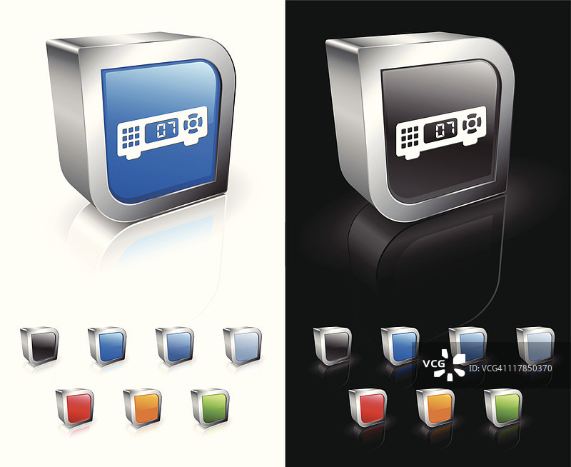 有线电视盒3D免版税矢量图图片素材
