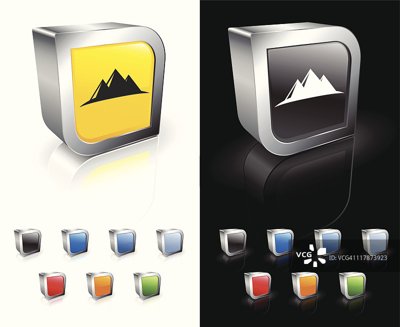 吉萨金字塔3D免版税矢量艺术作品图片素材