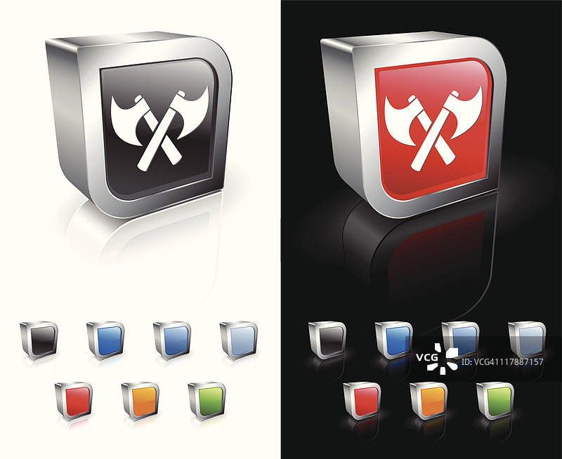 维京斧头3D免版税矢量艺术图片素材