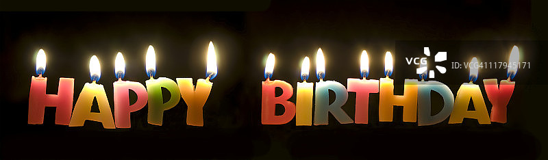 彩色生日蜡烛图片素材