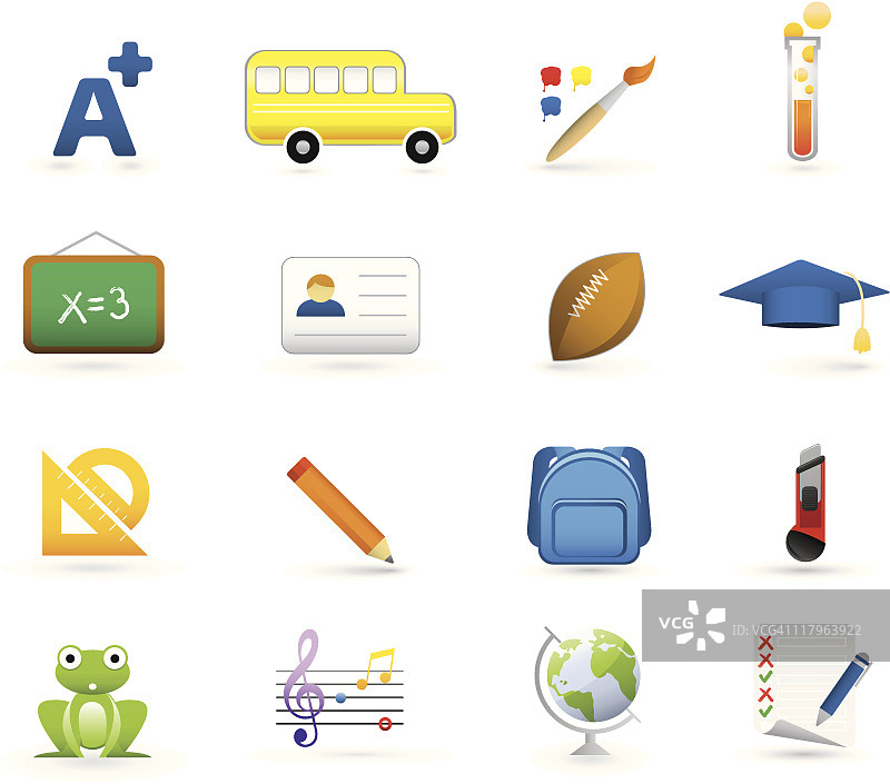 教育图标设置图片素材