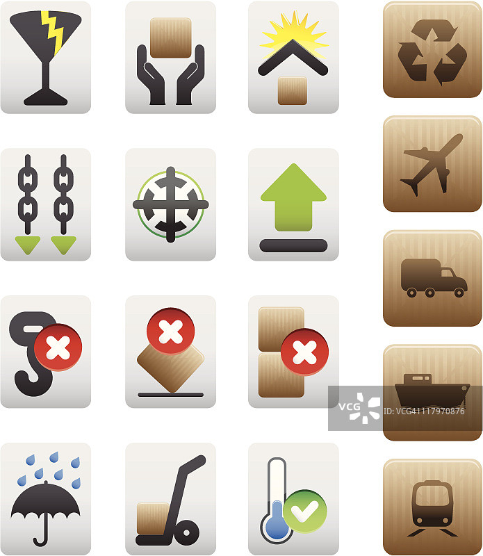 包装盒图标集图片素材