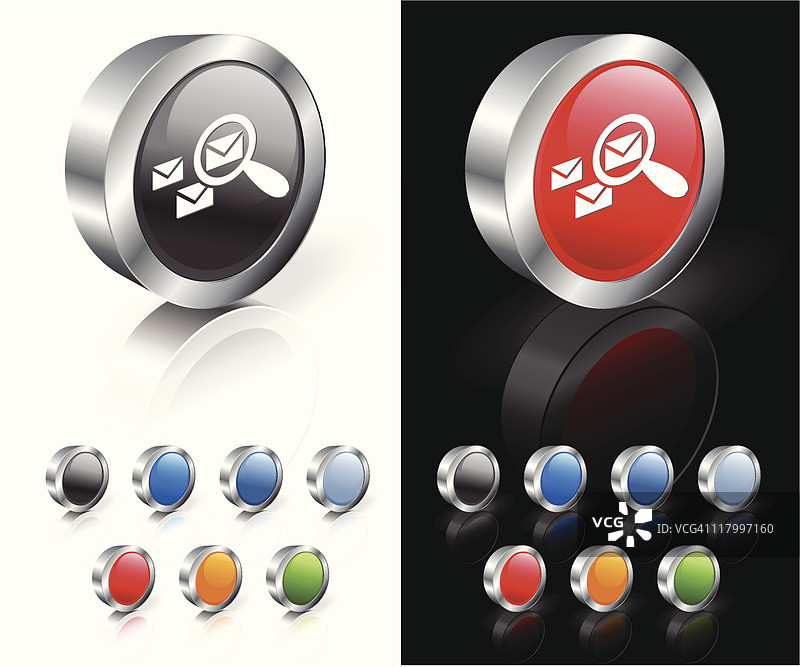 3D邮件搜索免版税矢量图图片素材