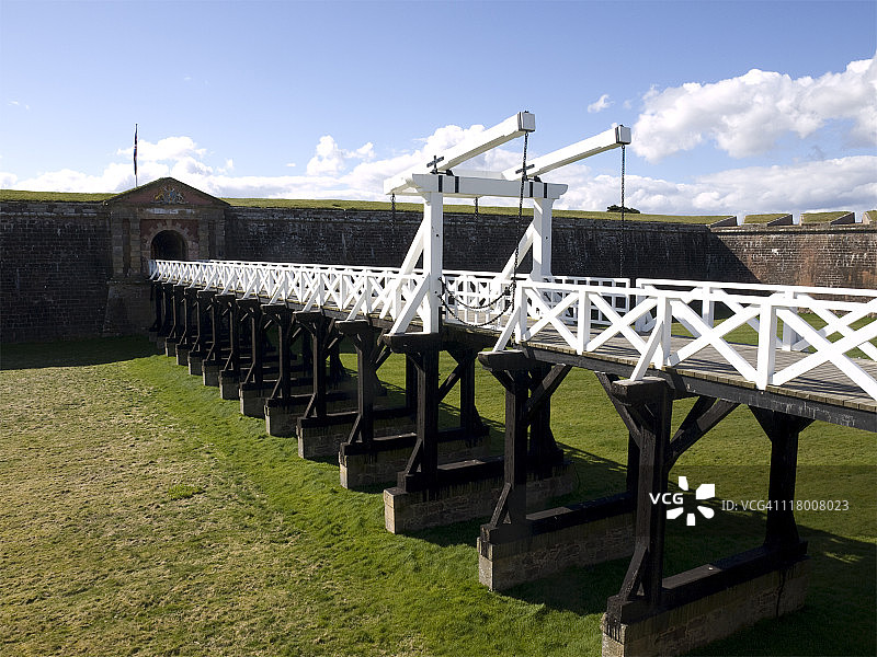 苏格兰乔治堡的吊桥图片素材
