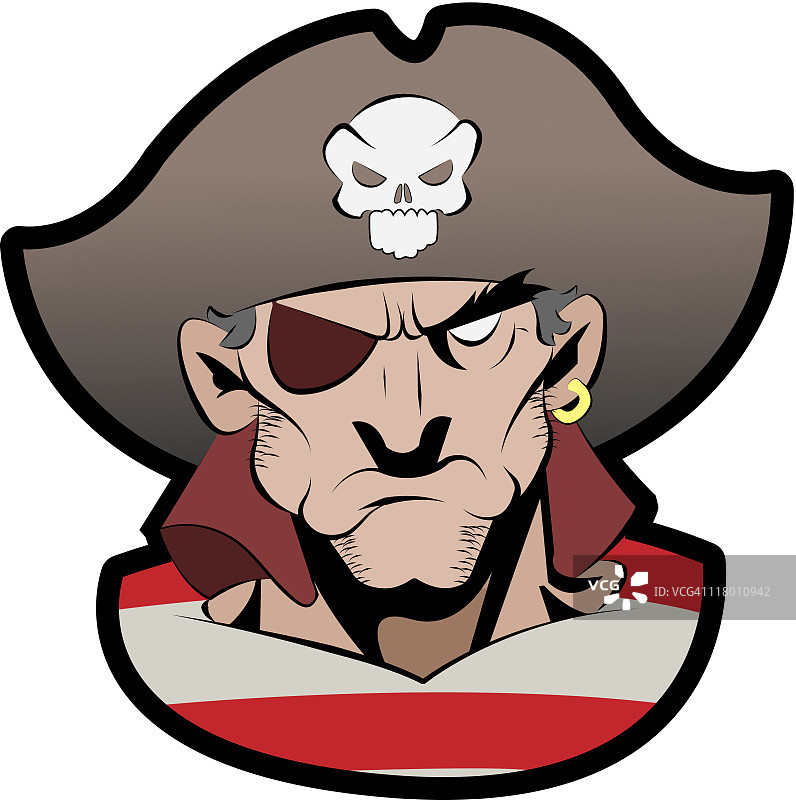 戴着眼罩的海盗图片素材
