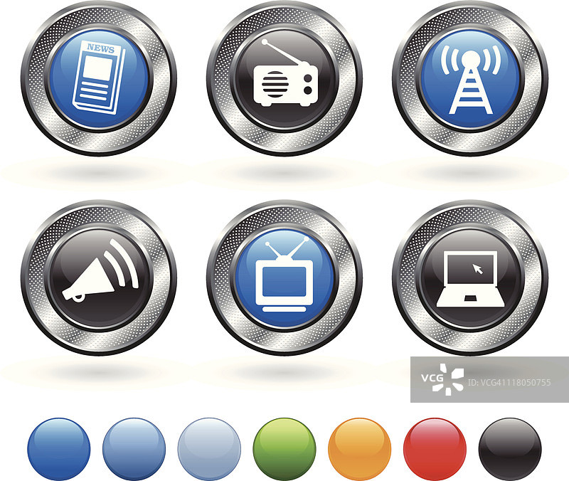 新闻免版税矢量图标集图片素材