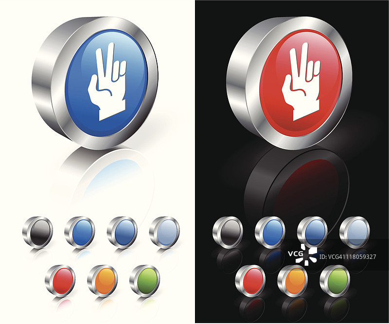 手势（二）3D免版税矢量素材图片素材