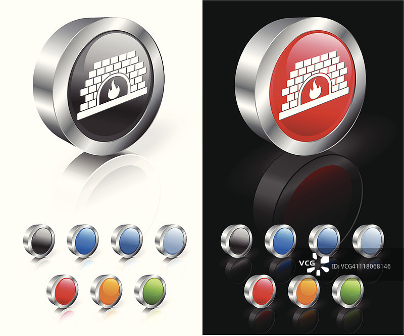 烤箱3D免版税矢量艺术图片素材