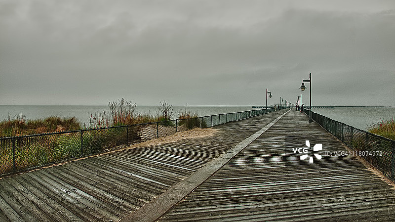 亨洛彭角州立公园的钓鱼码头图片素材