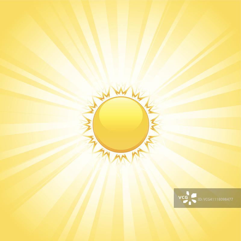 发光背景的黄色太阳插画图片素材