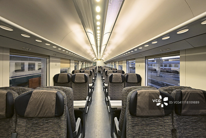 现代列车内部图片素材