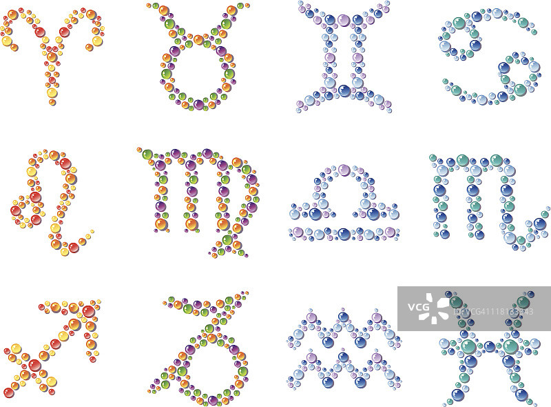 十二星座标志图片素材