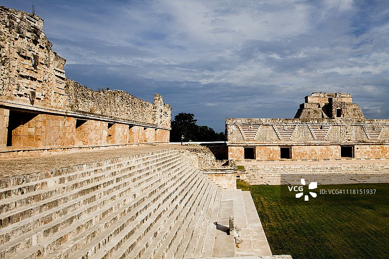 乌斯马尔修道院四方院，联合国教科文组织世界遗产，尤卡坦，墨西哥，北美图片素材