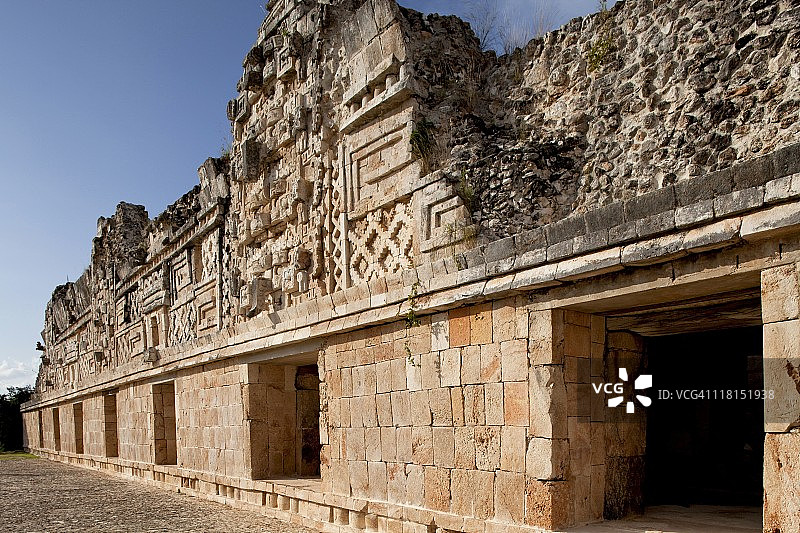 乌斯马尔修道院四方院，联合国教科文组织世界遗产，尤卡坦，墨西哥，北美图片素材