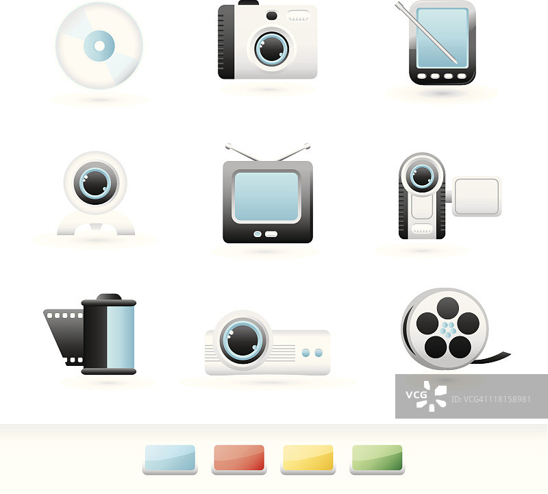 视觉媒体图标合集图片素材