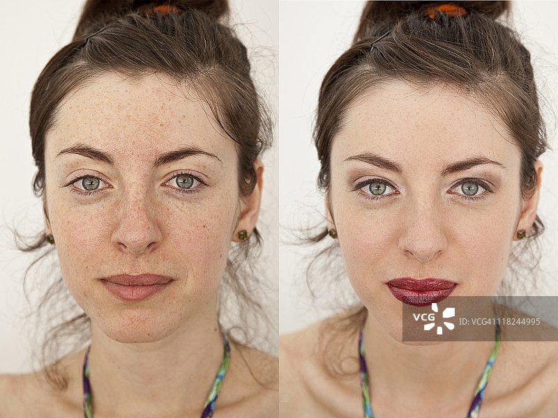 化妆前后图片素材