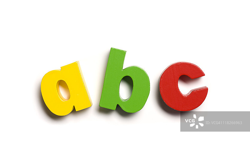 磁性字母A、B、C特写图片素材