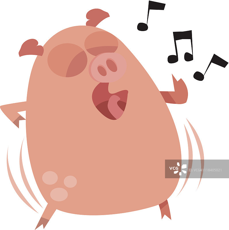 唱歌的猪图片素材