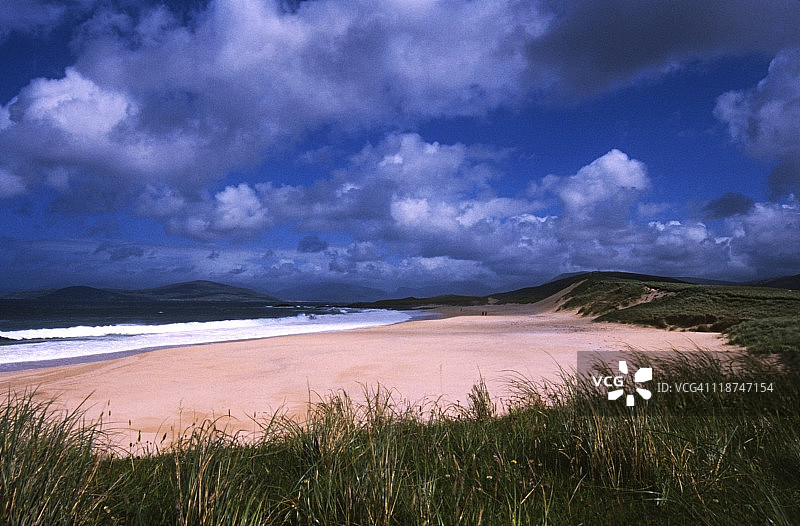 戏剧性天空下的霍加博斯特海滩风光图片素材