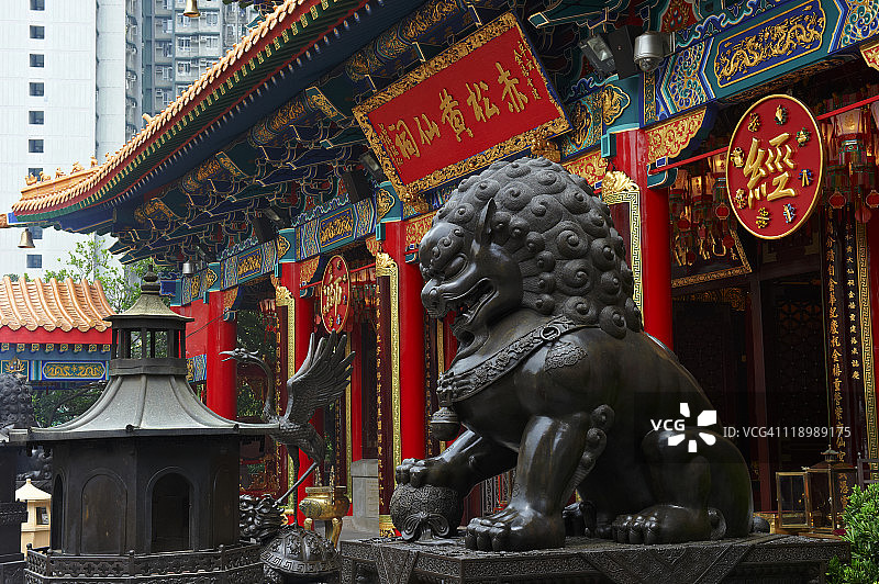 香港黄大仙道观图片素材